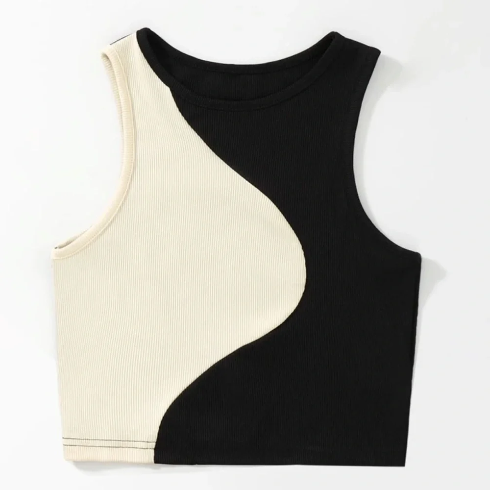 Color Block Ribbed Knit Tank Top - Picture 2 of 4